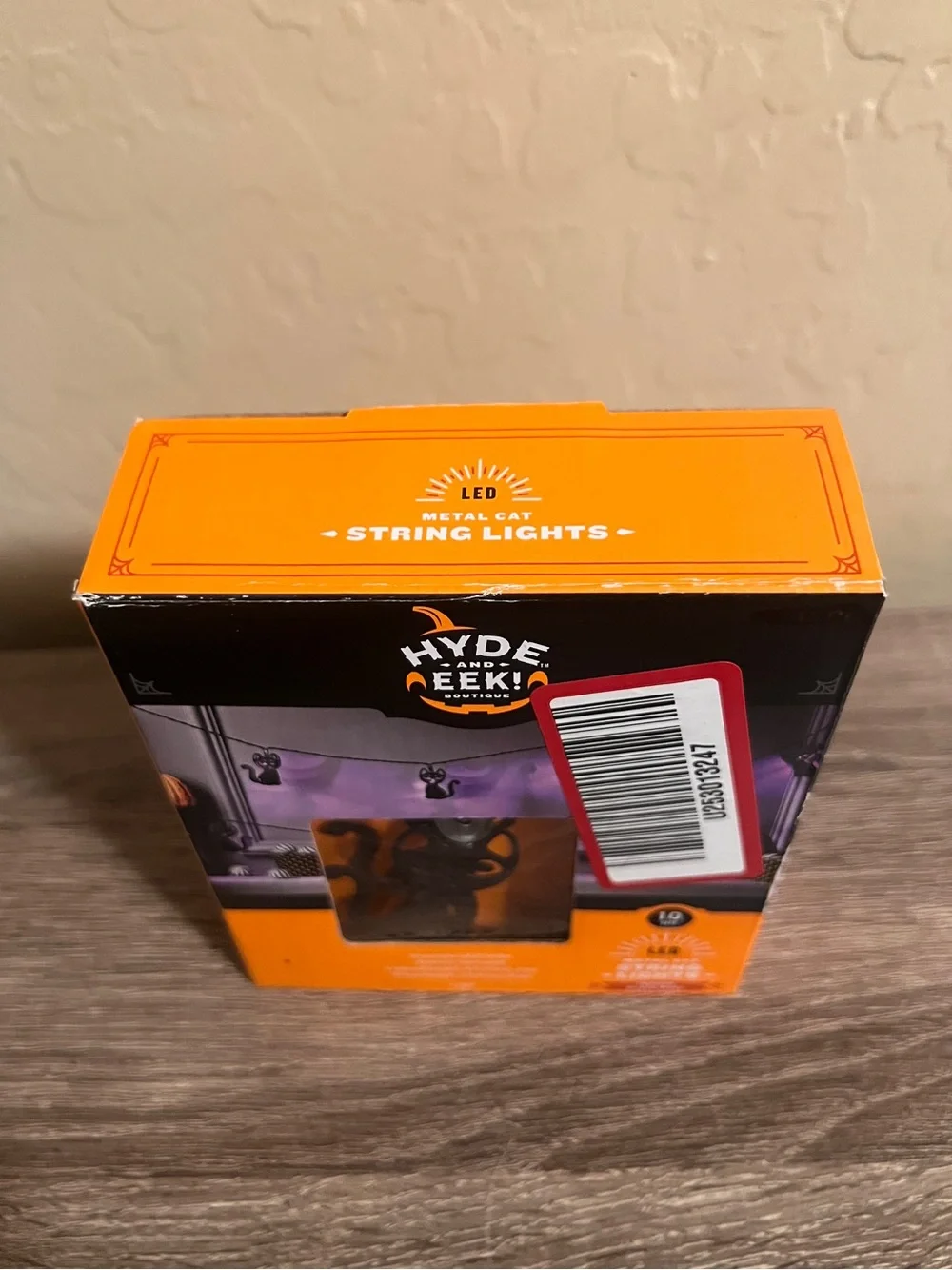 Target Hyde and Eek Halloween Metal Black Cat LED String Lights Purple NIB